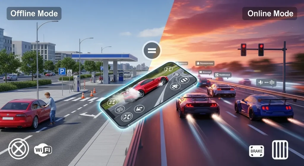 You can play Car Parking Multiplayer 2 mods only offline. Offline mode lets you explore the game’s features and improve your parking and driving skills without needing an internet connection. You can also play it online and enjoy racing cars with friends. If you download and install this game, you can enjoy all its features without an internet connection.