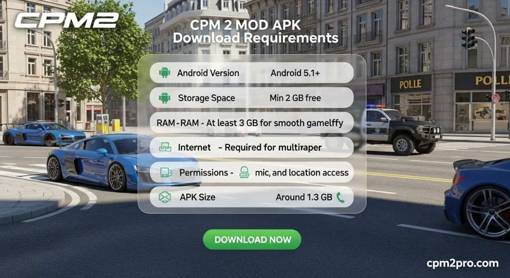 Download CPM 2 Mod APK requirements