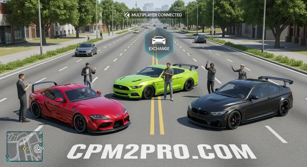 🚘 Cruise with Buddies

Join thousands of players worldwide in a shared open world. Drive, park, and explore together. Roam the vast map, meet players, and join activities like racing or car exchanging. The open world offers endless fun, making the game far more exciting than a typical driving simulator. Exchange vehicles with others during gameplay to gain more driving experience and enhance the excitement.